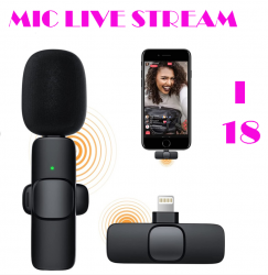 Micro dùng thu âm quay phim - loại không dây i18 pro - Jack Lighting iPhone